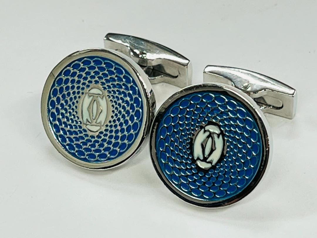 ◆Cartier カルティエ ギヨシェ 2C ロゴ モチーフ カフス