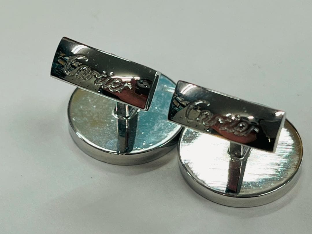 ◆Cartier カルティエ ギヨシェ 2C ロゴ モチーフ カフス