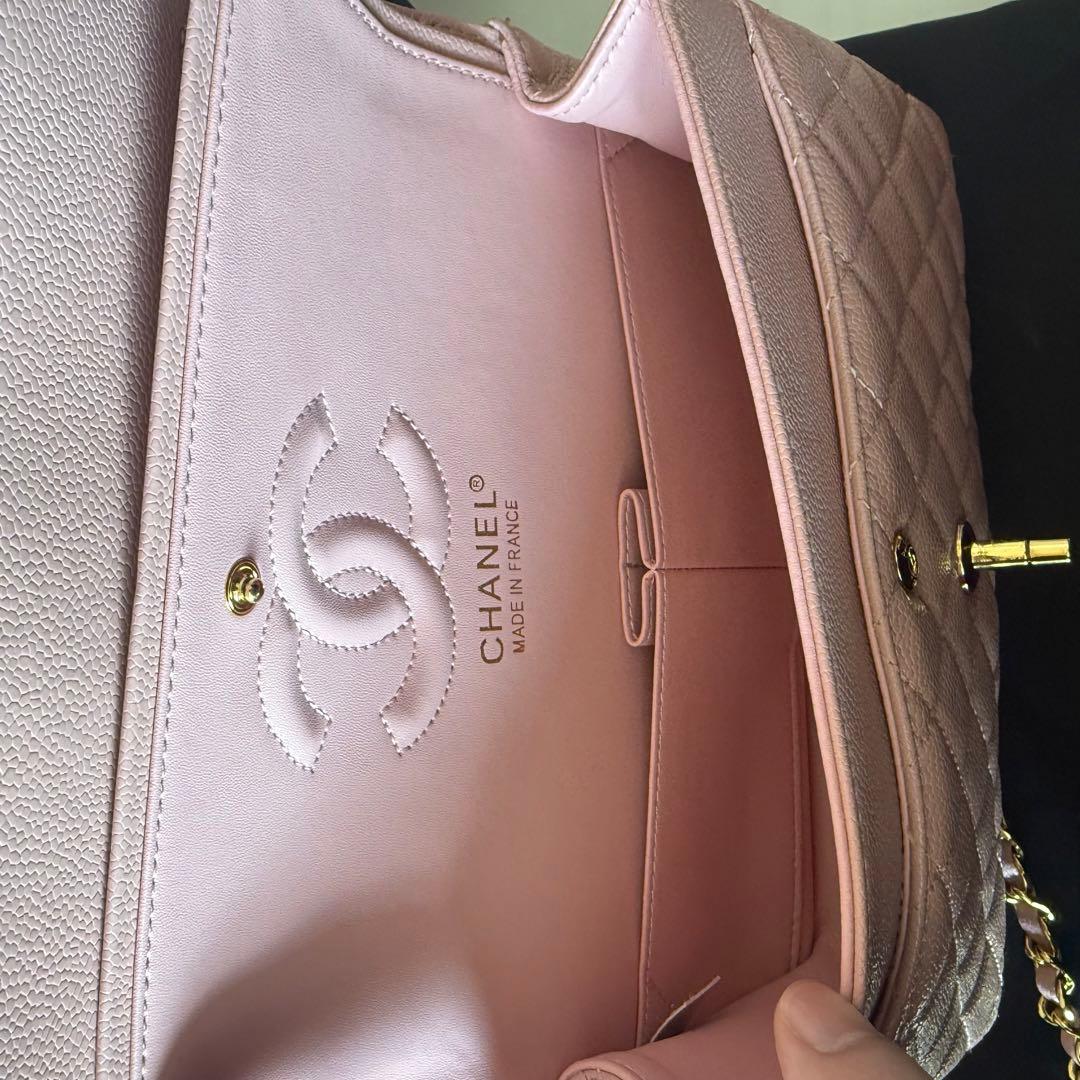 ピンク キルティング ショルダーバッグ