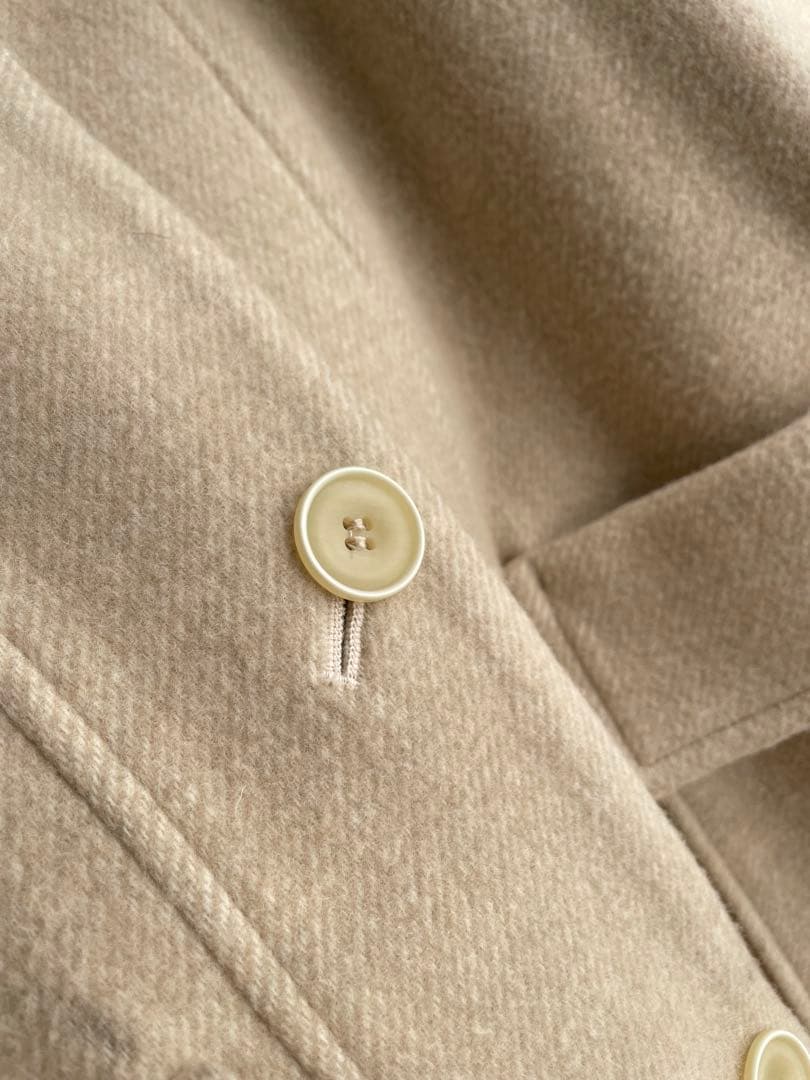 パブリックトウキョウ　SUPER140 ウールオーバーコート　ミドル丈　ベージュ