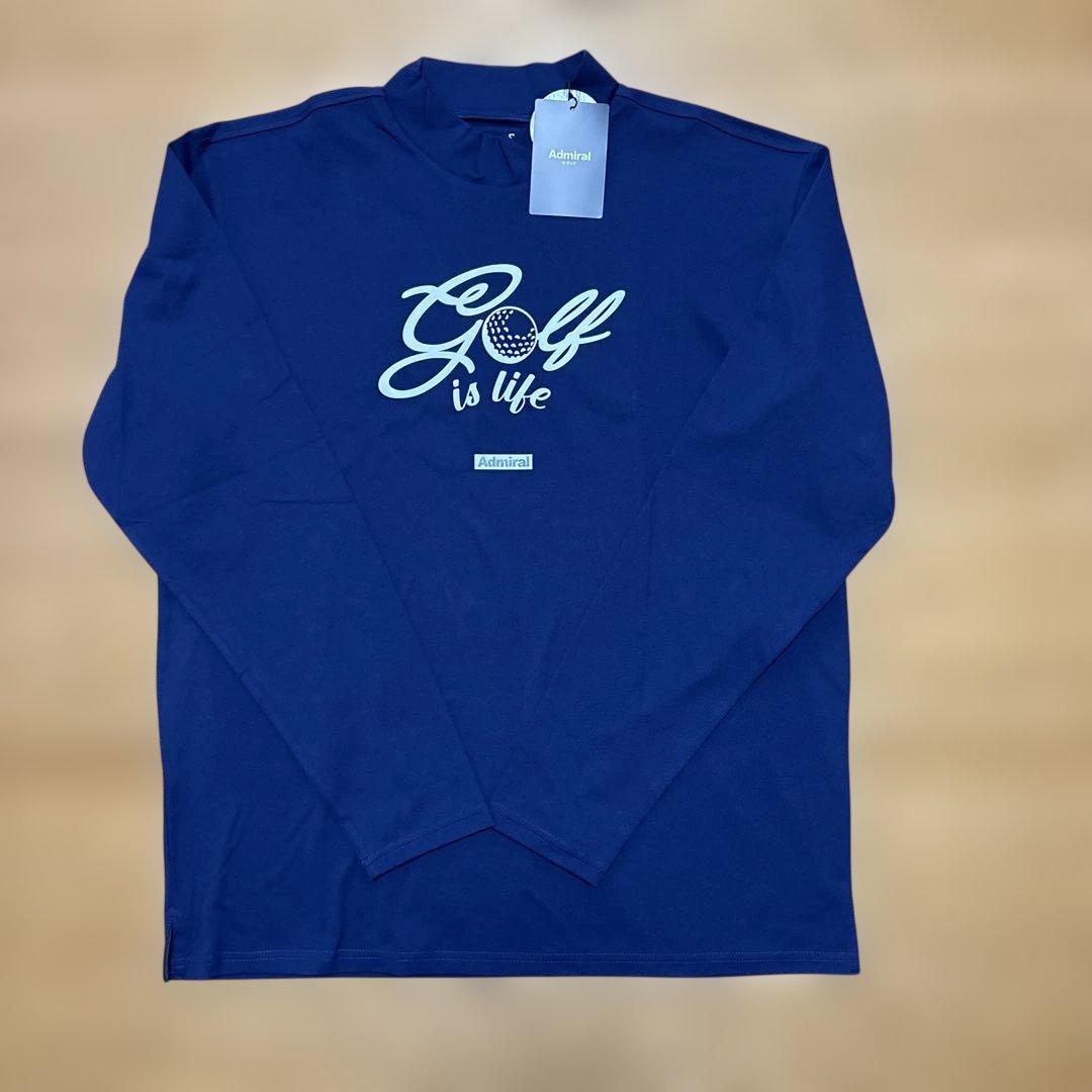 ☆新品☆Admiral アドミラルゴルフ 長袖モックネックLL ネイビー