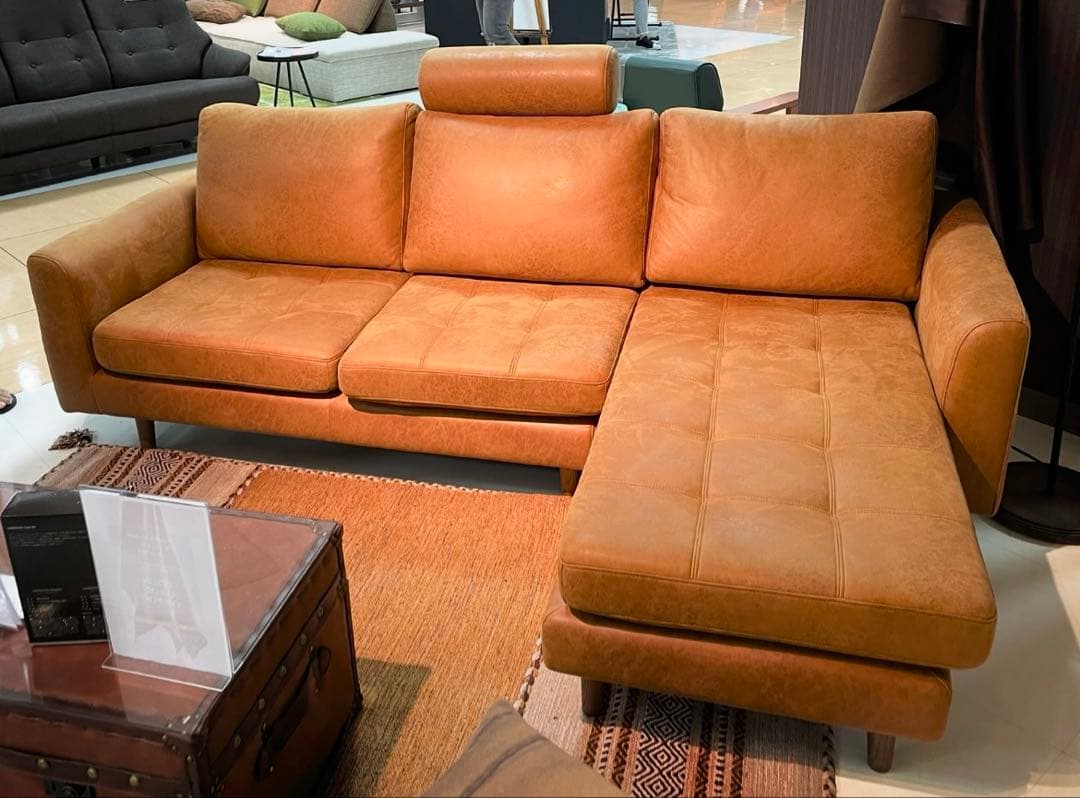 たのメル便★3人掛レザーテックスソファ★直接取引の方2万円割引きします