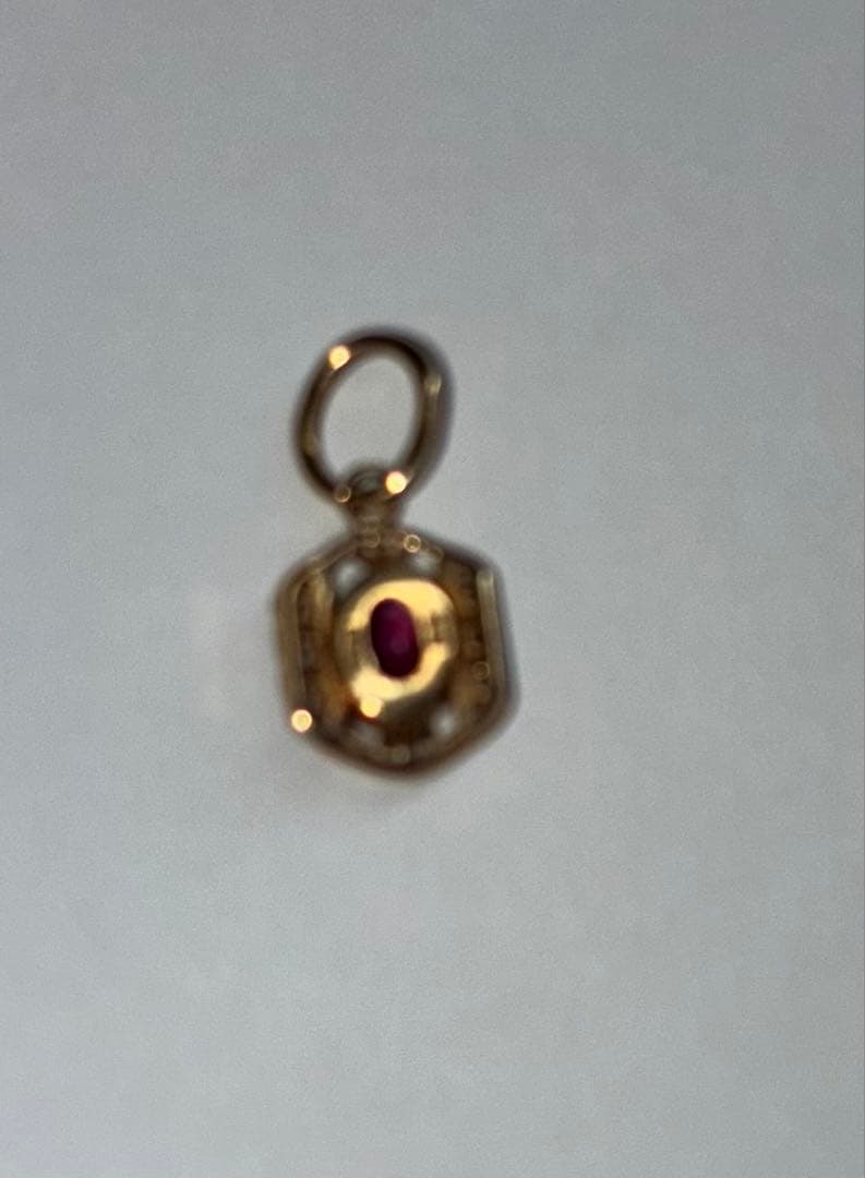 アガット ルビー ダイヤモンド 10K チャーム