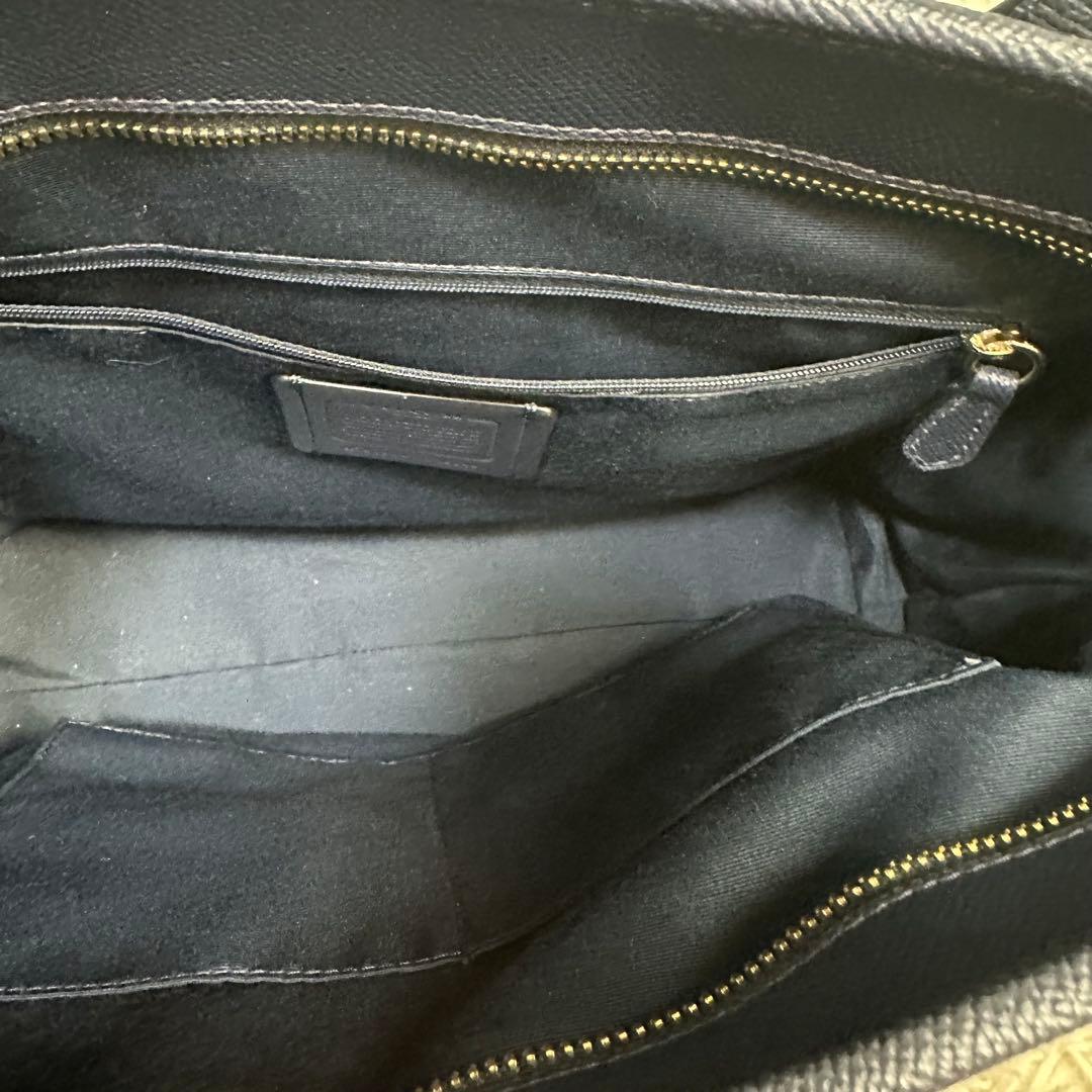 ⭐美品⭐COACH ネイビー レザートートバッグ　a4 収納 大容量 リクルート