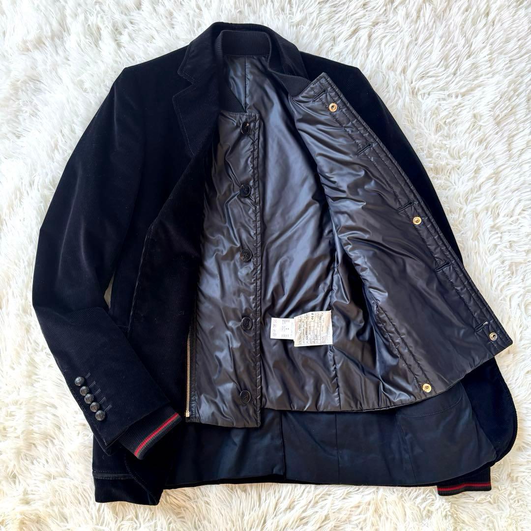 美品グッチGUCCIコーデュロイ テーラードジャケット ブルゾン付シェリーライン