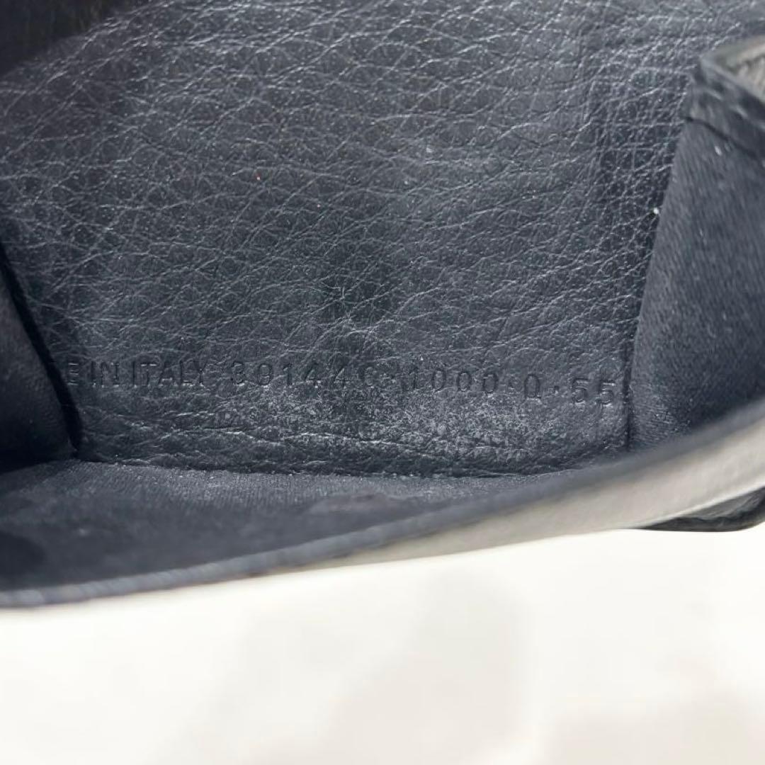 【美品✨】バレンシアガ 三つ折り財布 ペーパーミニウォレット レザー 黒