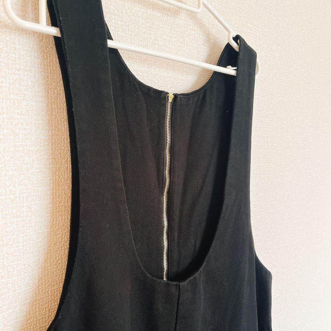 SHENERY 2WAYZIP ジャンパースカート ワンピース M ブラック