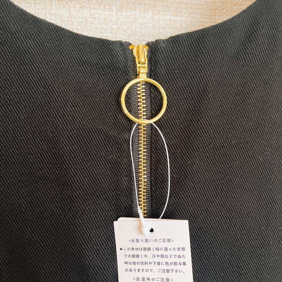 SHENERY 2WAYZIP ジャンパースカート ワンピース M ブラック