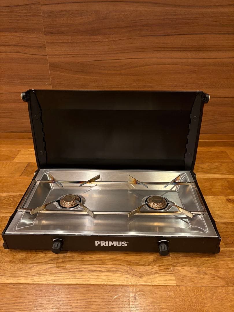 2025.6月購入極上品／プリムス／キンジャ／ツーバーナーコンロ／プリムス収納付