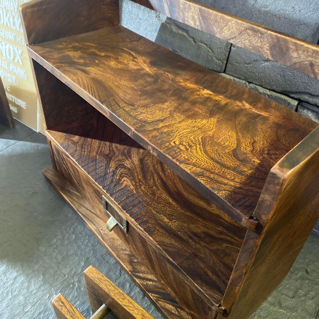 引き出し付きシェルフとコーヒーフィルタースタンドとメジャーカップホルダーの3点