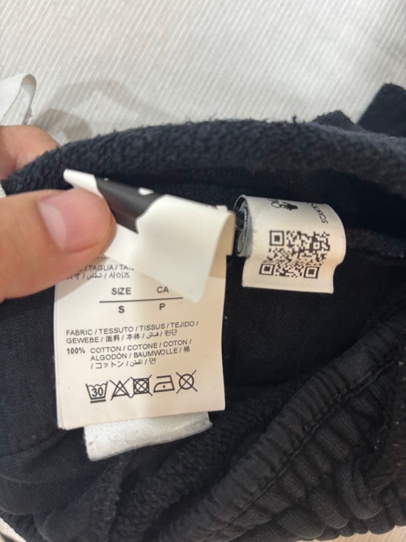 [正規品]Off-White ブラック プリントパンツ Sサイズ