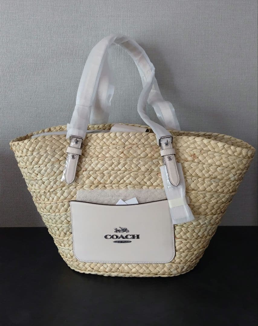 [新品・未使用]　コーチ ラージトート かごバック　CJ518