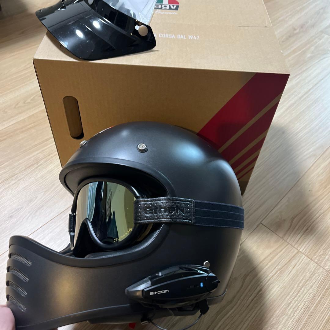 AGV X101 Mサイズ B➕COM ONEインカム付 オマケゴーグル付き