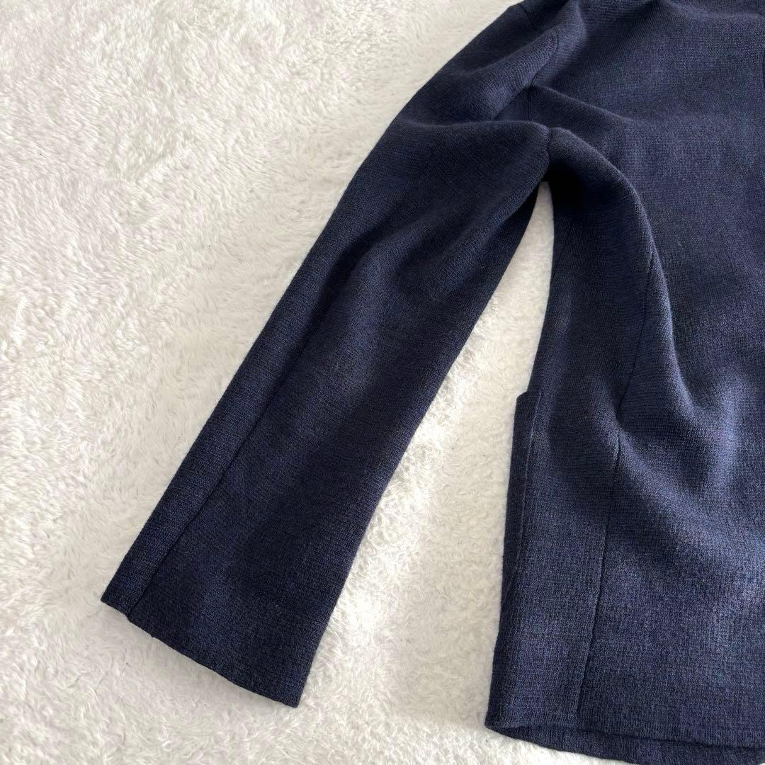 【未使用品 タグ付き】 991 ニットテーラードジャケット 48 ネイビー 2B