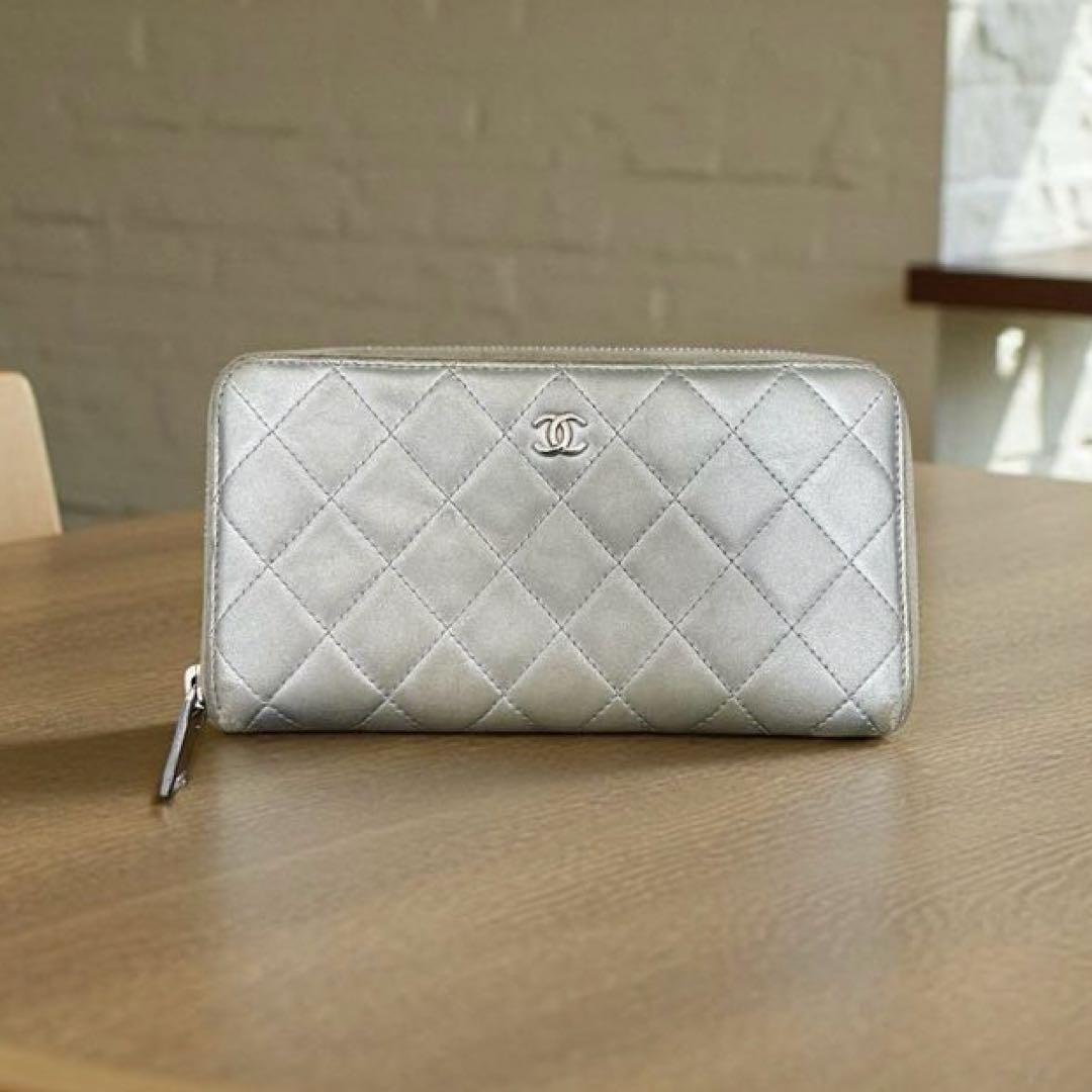 CHANEL シャネル ラムスキン レザー ココマーク 長財布