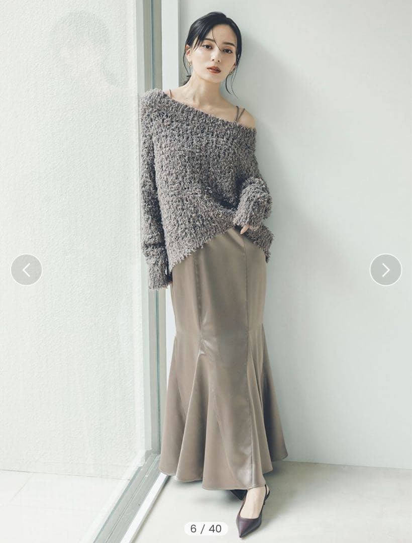 【セットアイテム】ニットレイヤードキャミワンピース MOC