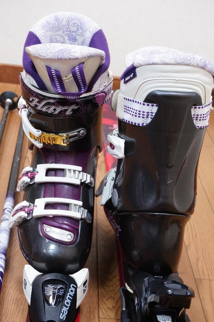 メンテ済 130cm 靴25cm SALOMON 中高生向き スキーセット