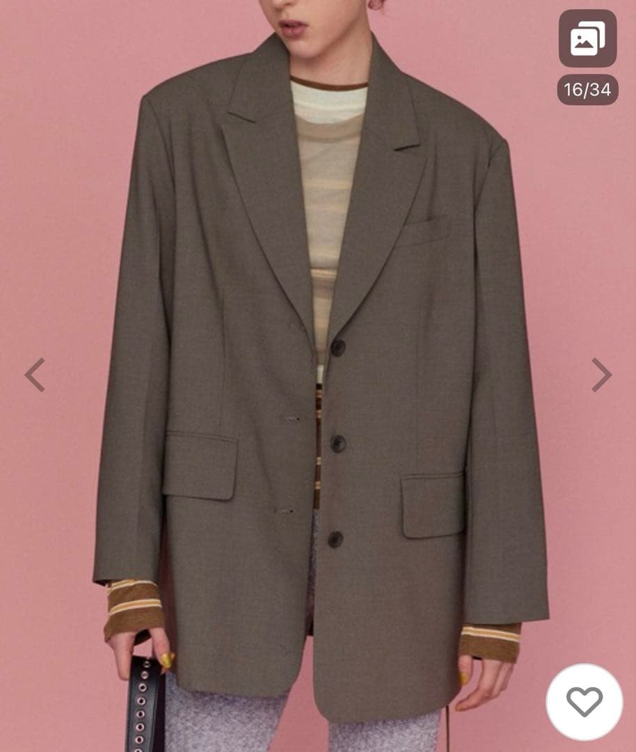 メゾンスペシャル　シングルボタンオーバージャケット