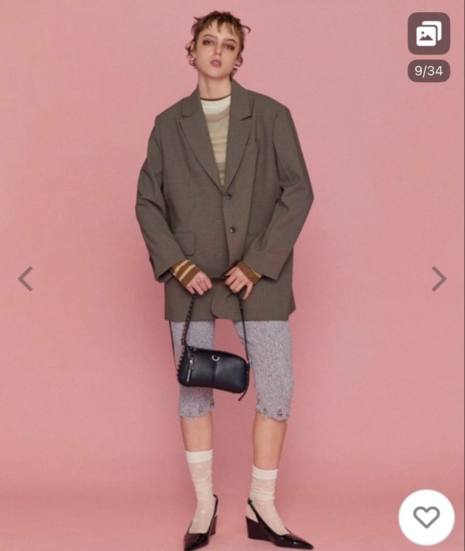 メゾンスペシャル　シングルボタンオーバージャケット