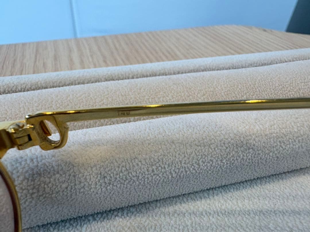 【中古】Cartier カルティエ 眼鏡 ヴィンテージ ツーブリッジ サントス