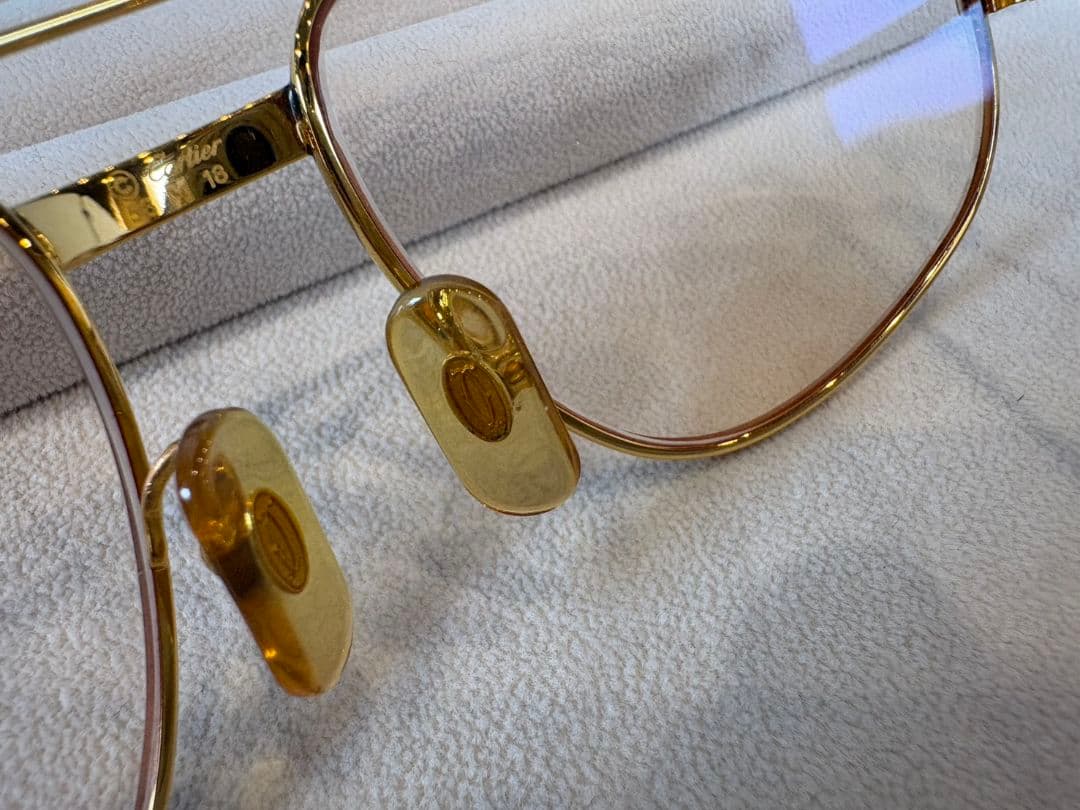 【中古】Cartier カルティエ 眼鏡 ヴィンテージ ツーブリッジ サントス