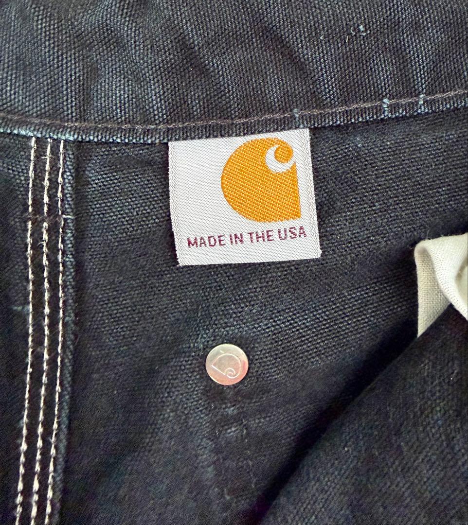 超スペシャル 33X32 W33 カーハート ダブルニー パンツ ブラック