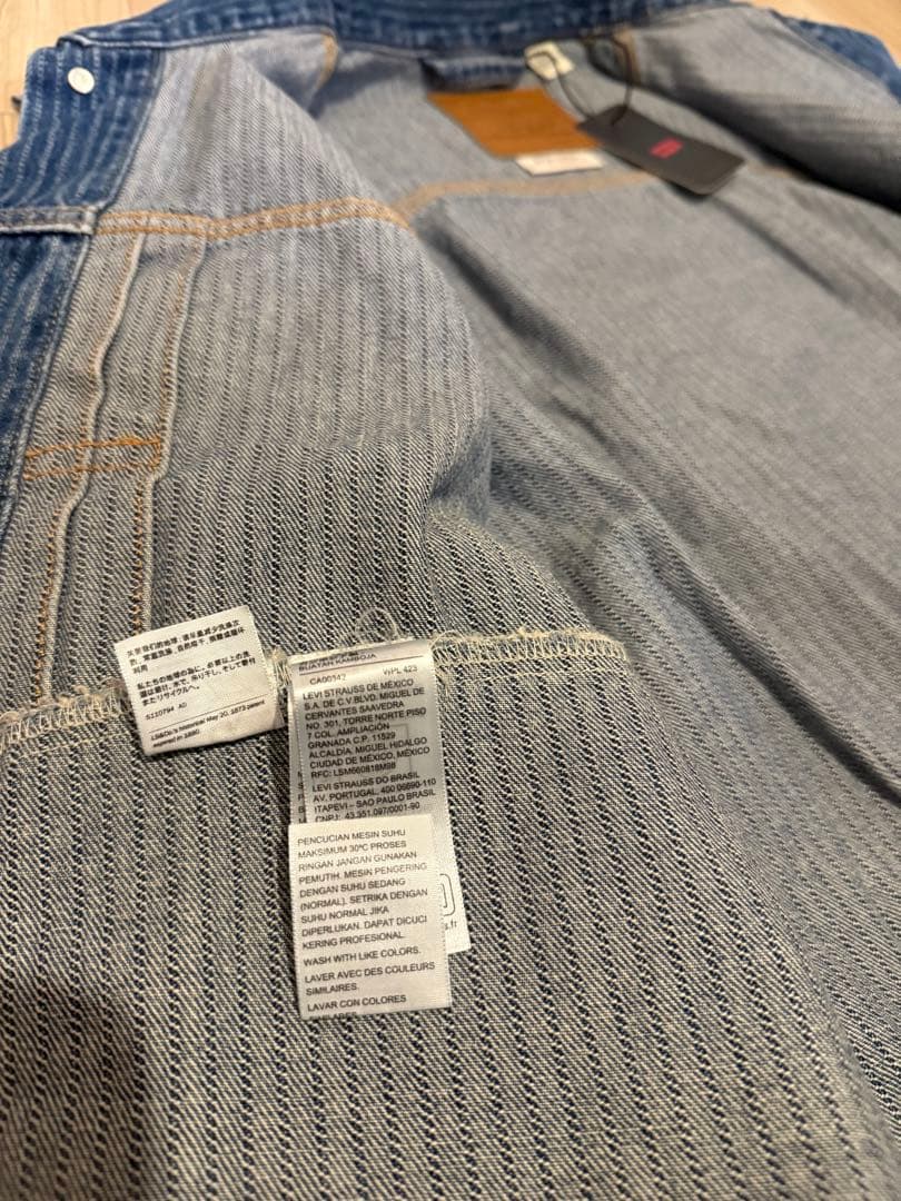 リーバイスプレミアム 1st ストライプ デニムジャケットM(日本サイズL)