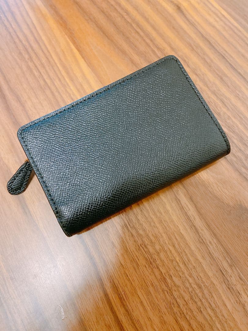 コーチ　財布　黒　ブラック　二つ折り財布