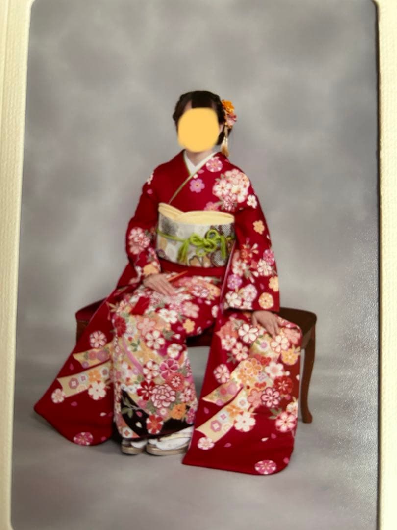 【まる】振袖セット 帯 長襦袢 ショール 草履 バッグ 冬草履 成人式