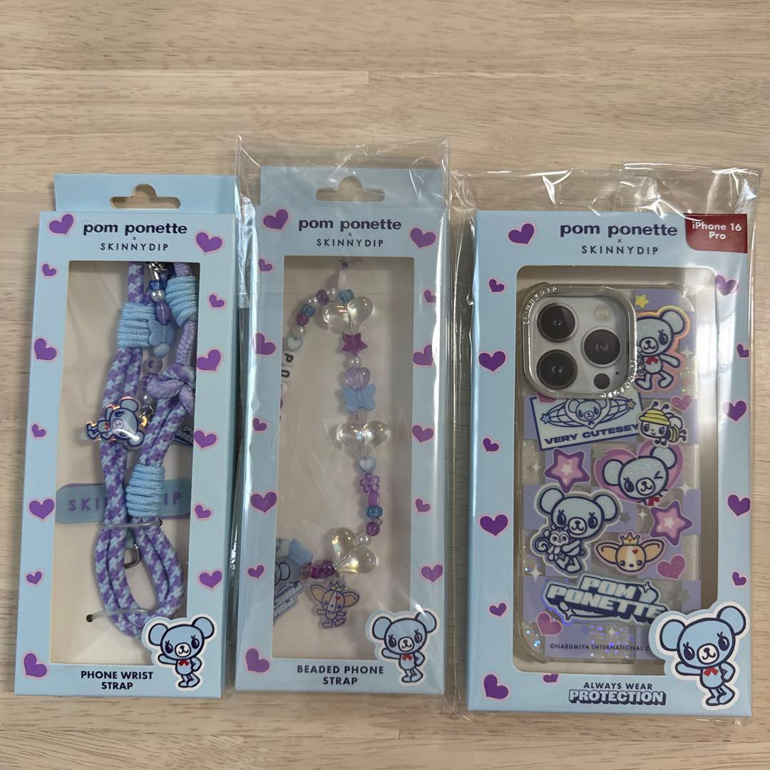 pom ponette SKINNYDIP iPhone16 Pro ストラップ