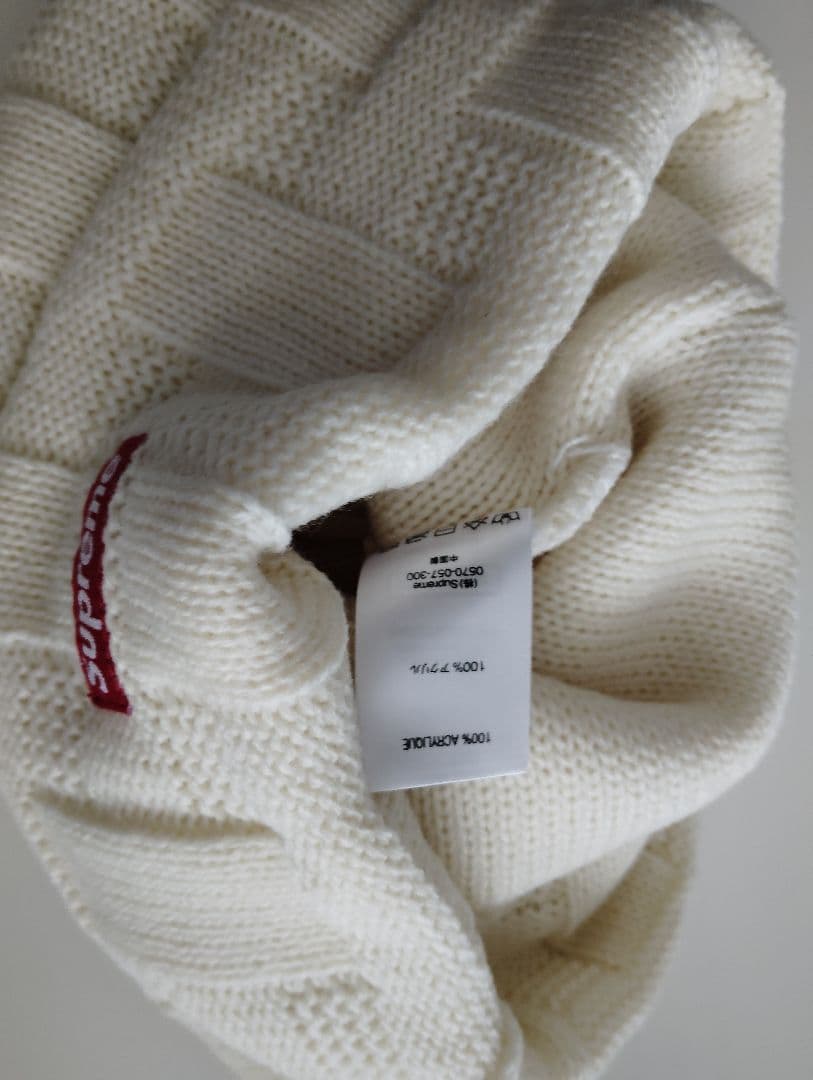 Supreme ホワイト ニット帽 ビーニー　新品