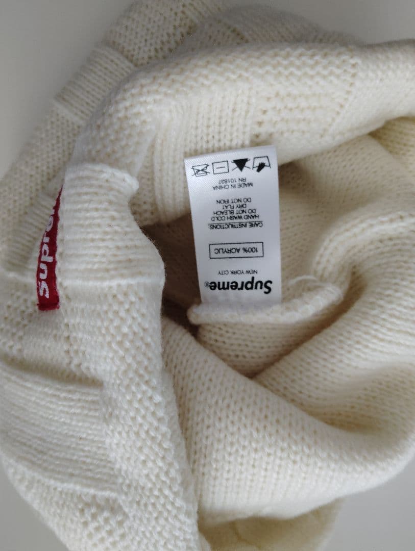 Supreme ホワイト ニット帽 ビーニー　新品