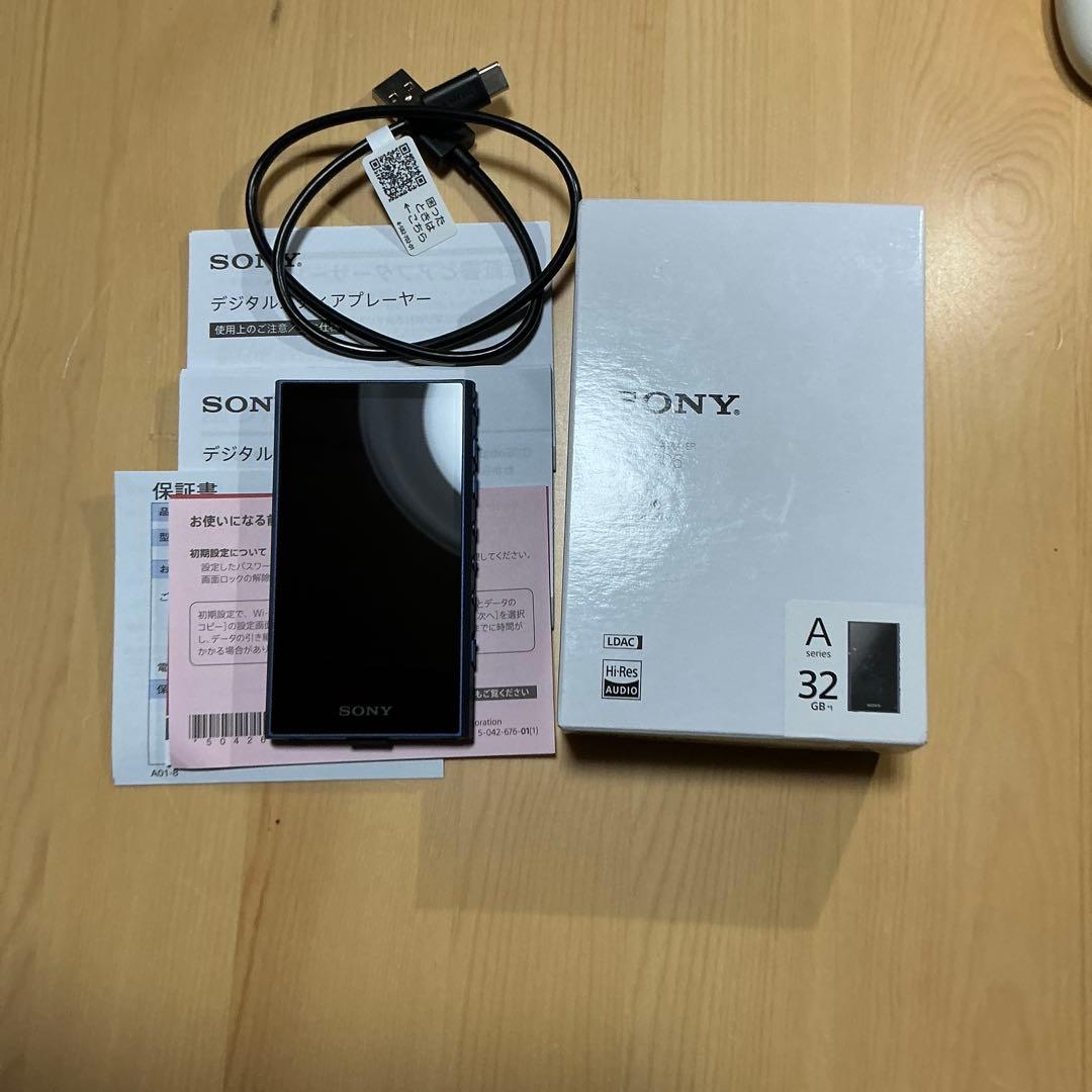 SONY NW-A306 32GB ブルー 保護フィルム シリコンケース等付き