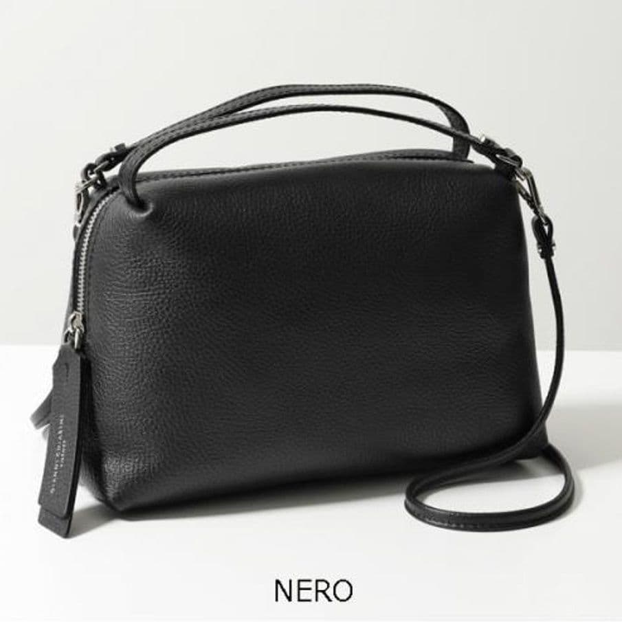 美品★ジャンニキアリーニ アリファM 2WAYショルダーバッグ ハンドバッグ 黒