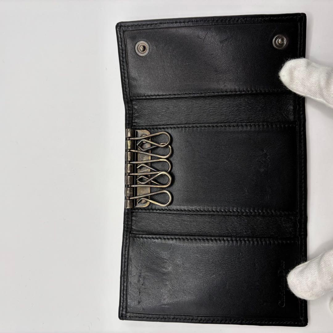 christian dior キーケース　6連　トロッター　グレー　ブラック