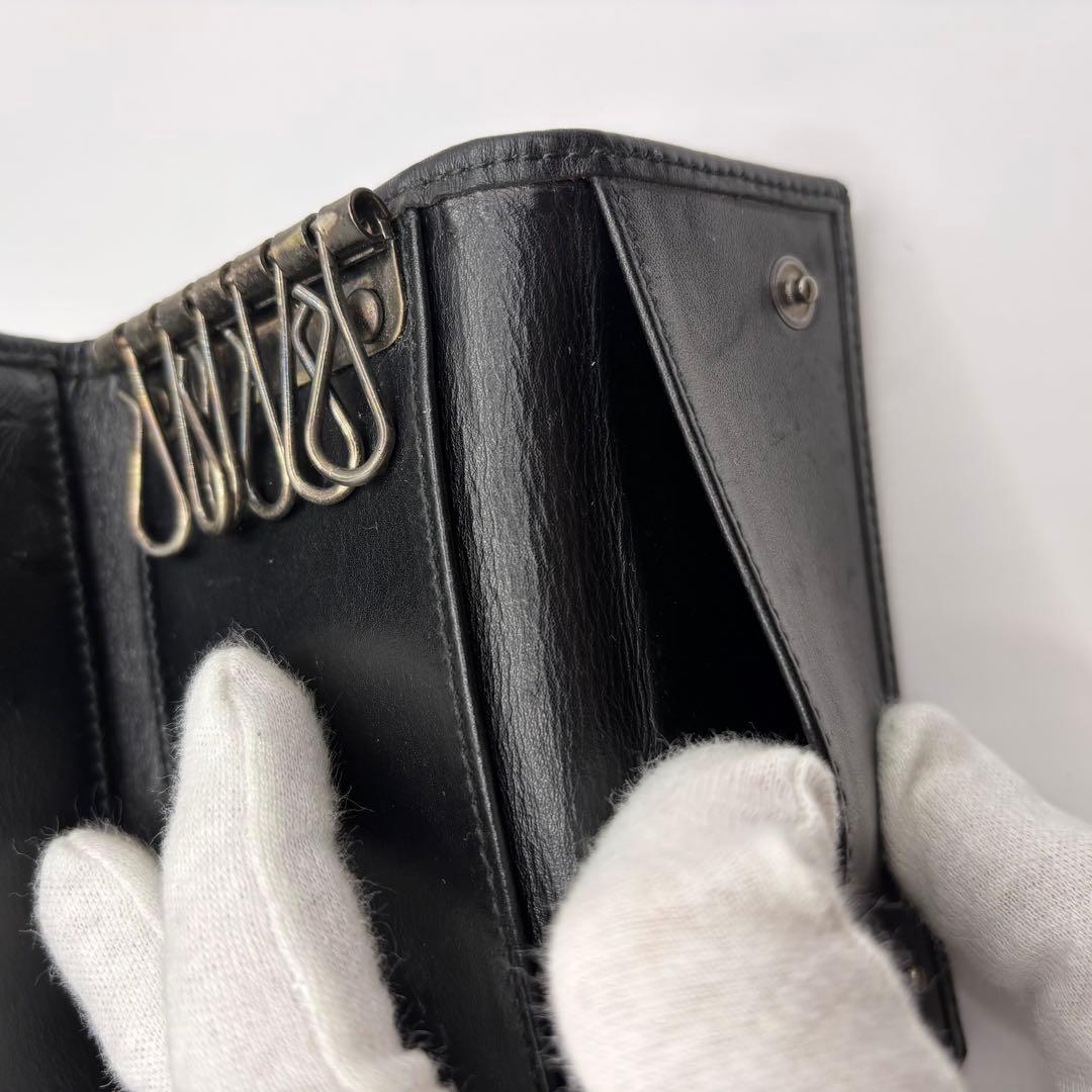 christian dior キーケース　6連　トロッター　グレー　ブラック
