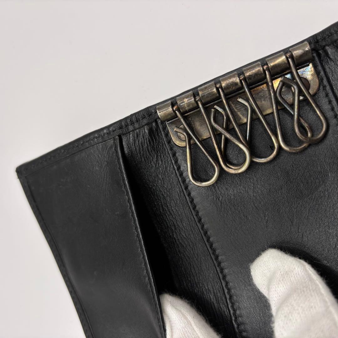 christian dior キーケース　6連　トロッター　グレー　ブラック