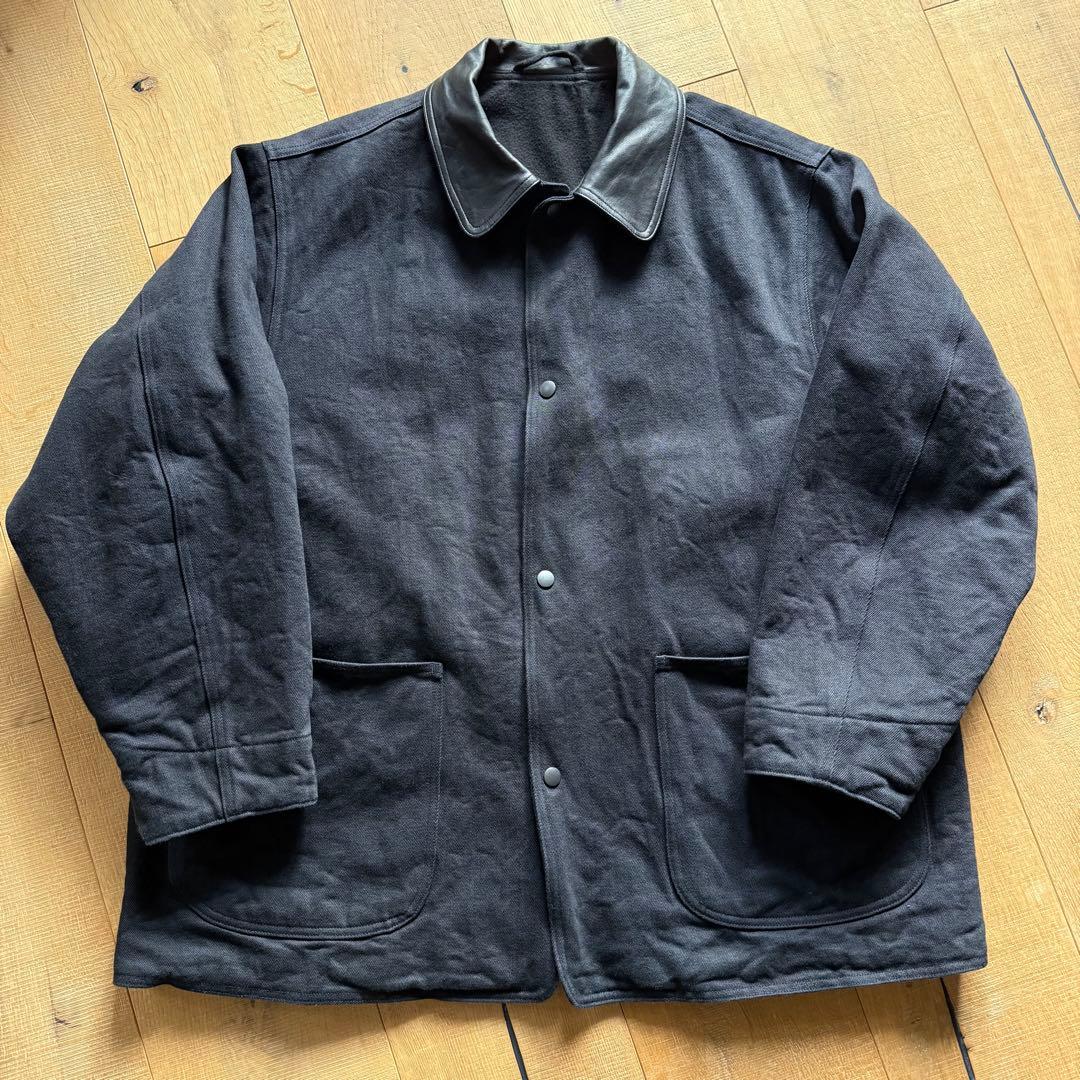 極美品 SIZE 2 COMOLI デニムレザーワークジャケット 25AW