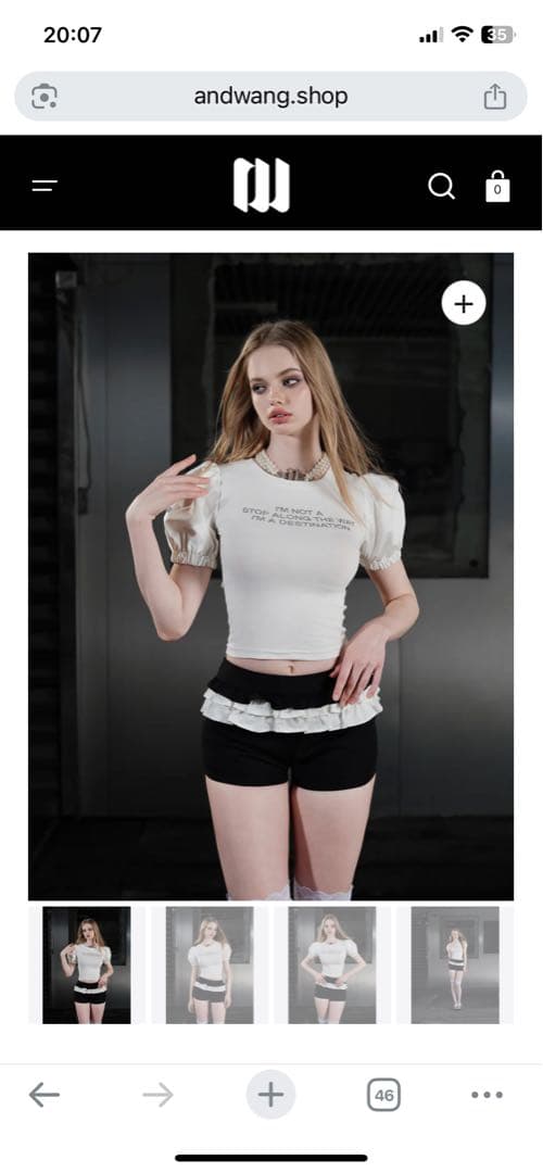 ANDWANG Frill belt mini pants コンビニ支払い❌