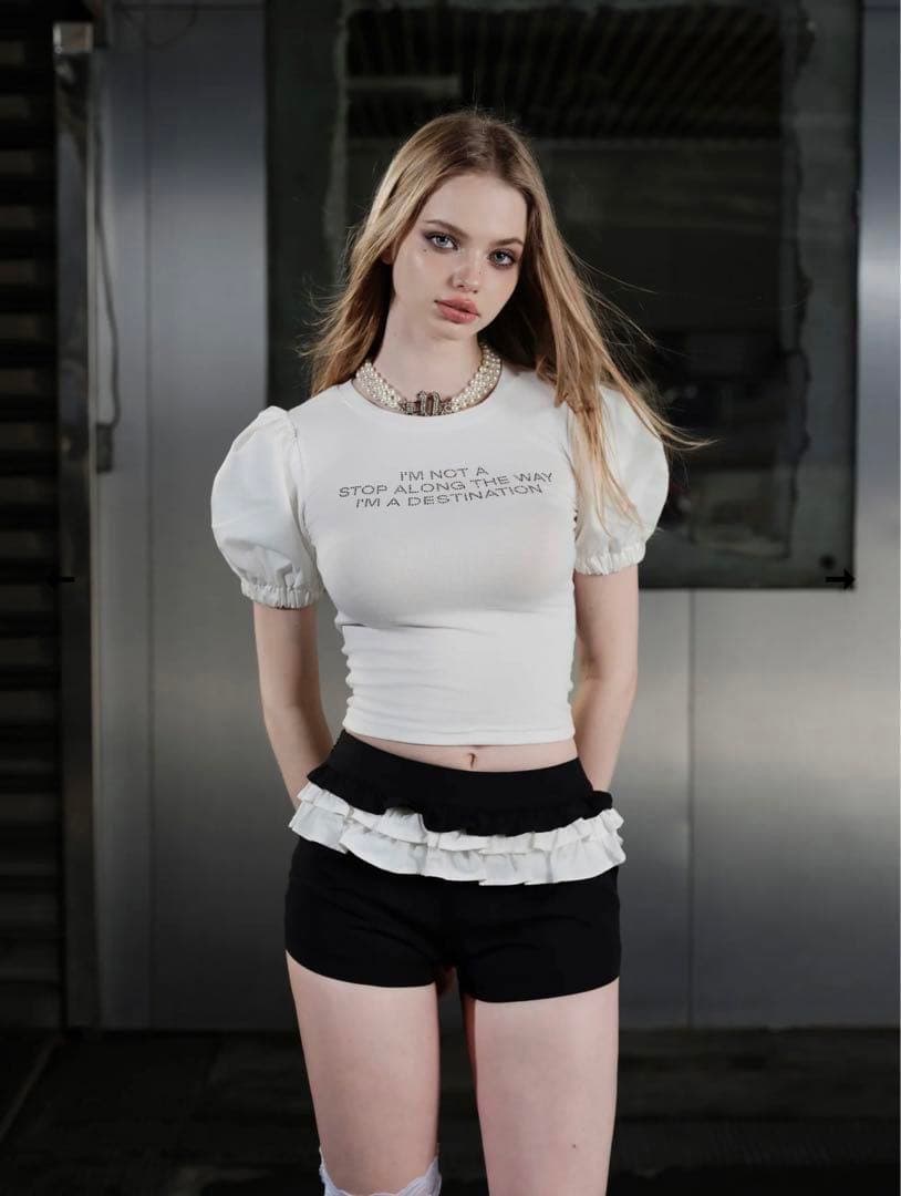 ANDWANG Frill belt mini pants コンビニ支払い❌