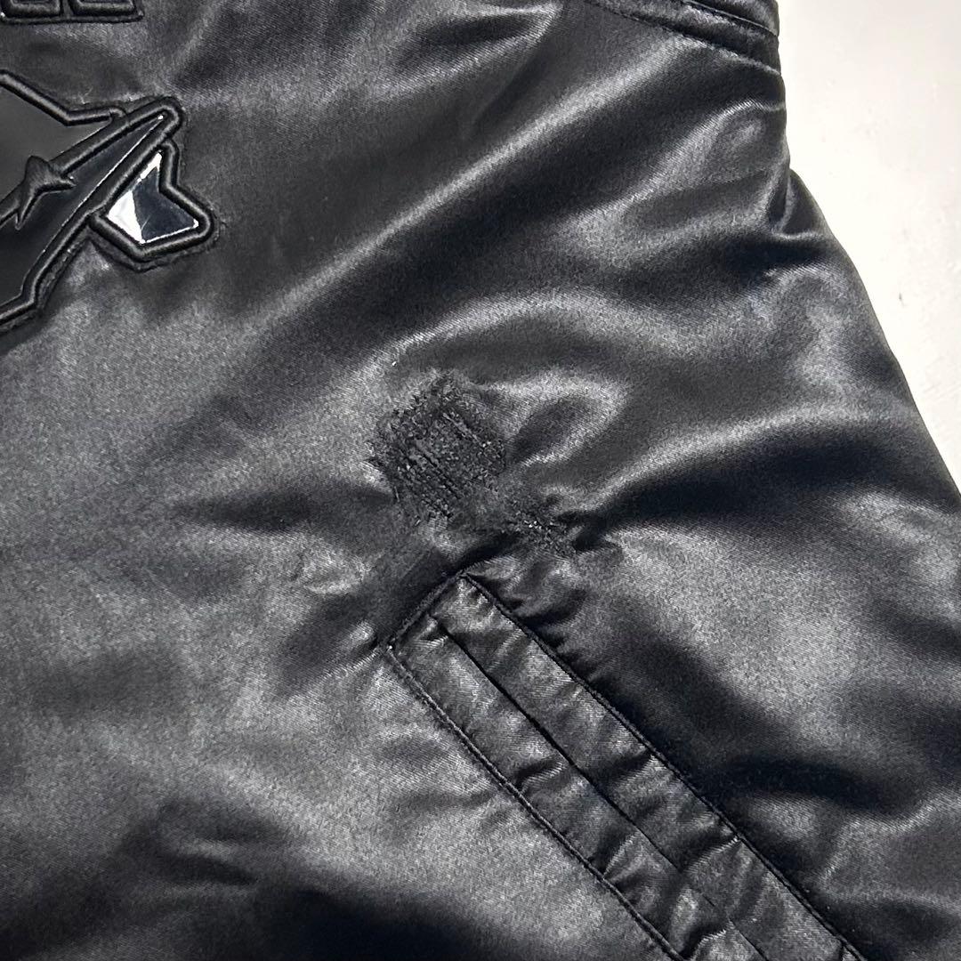 【90s】AVIREX/アヴィレックス/スタジャン/ブルゾン/ブラック/XL