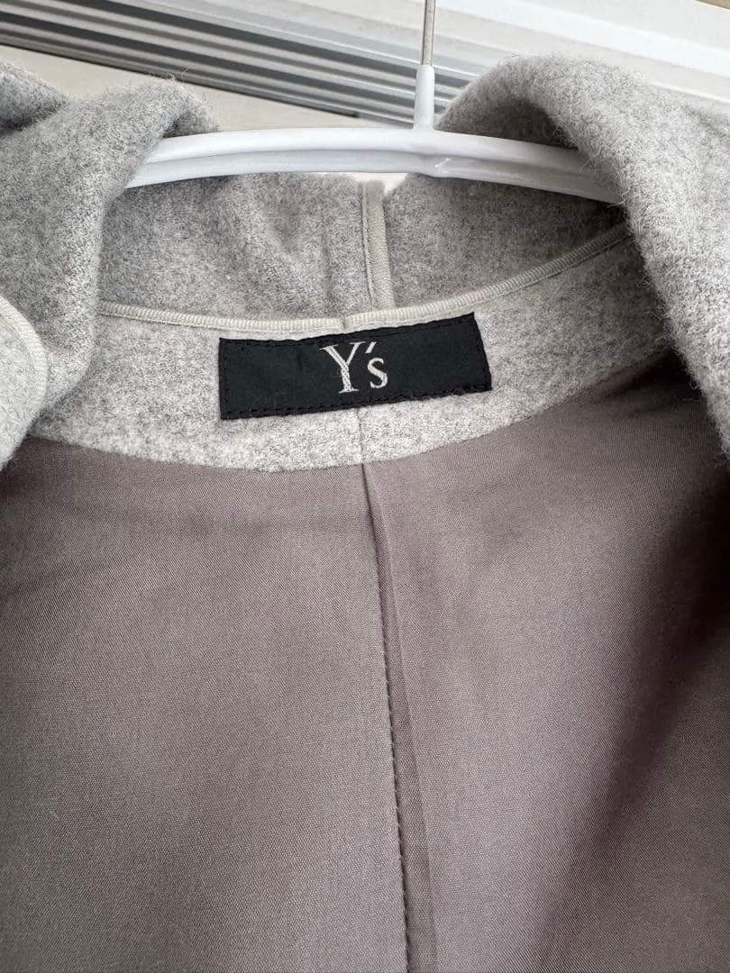 ワイズ　Y's ヨウジヤマモト　オーバーサイズ フード付き ロングコートウール