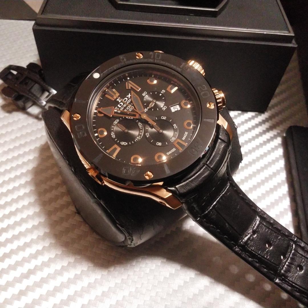 EDOX■シャークマン■500M防水■限定モデル■エドックス■ローズゴールド