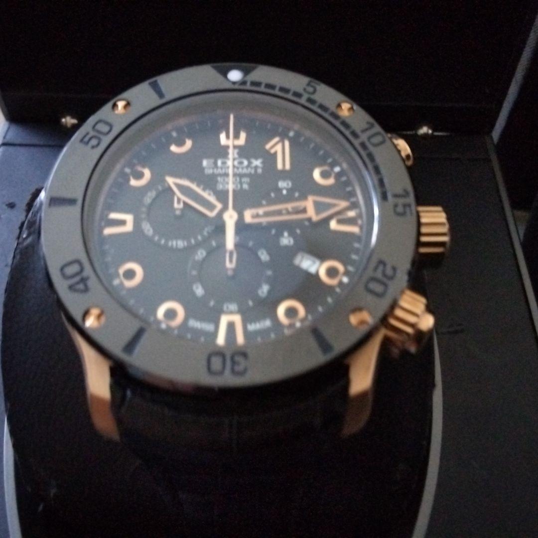 EDOX■シャークマン■500M防水■限定モデル■エドックス■ローズゴールド