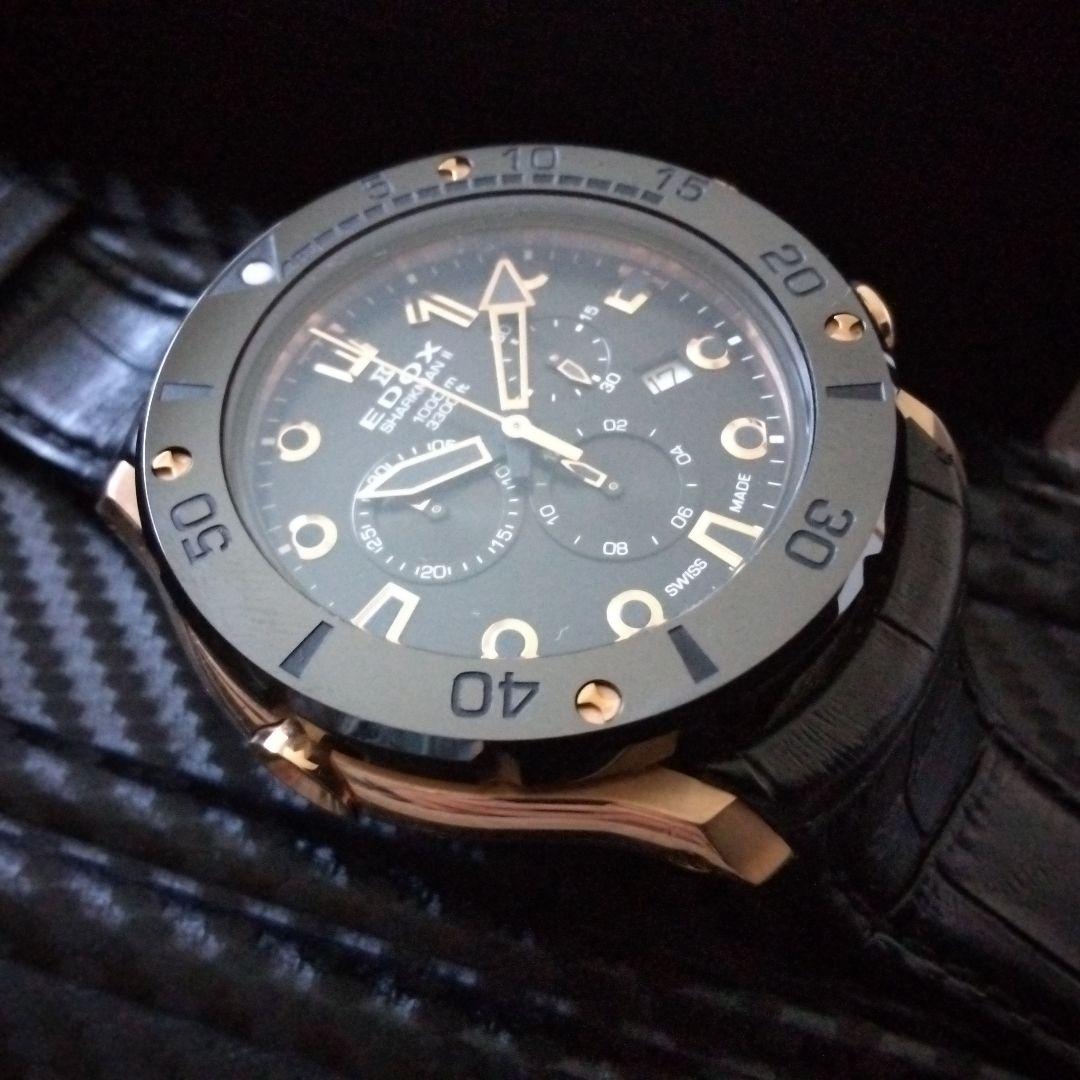 EDOX■シャークマン■500M防水■限定モデル■エドックス■ローズゴールド