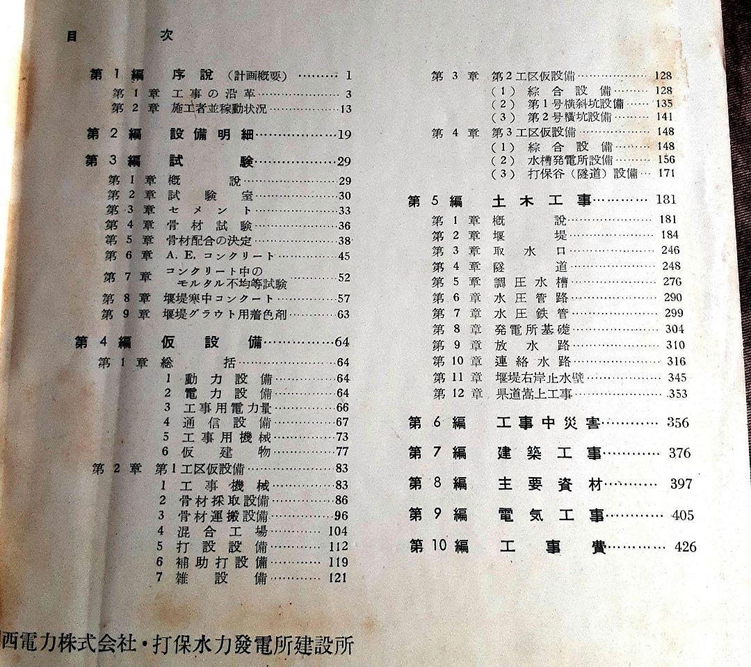 打保発電所新設工事・工事記録　綜合編