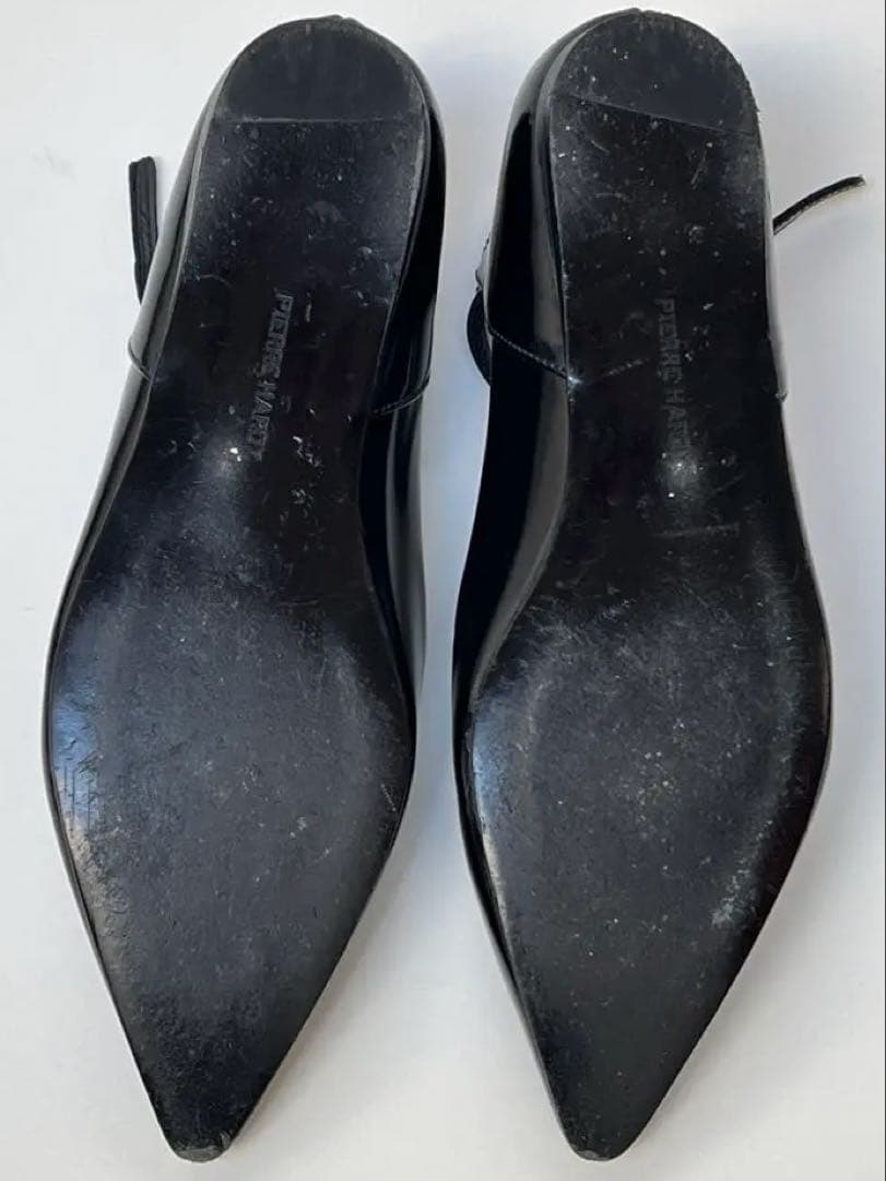 PIERRE HARDY 黒　ポインテッドトゥ フラットシューズ【36 訳あり】