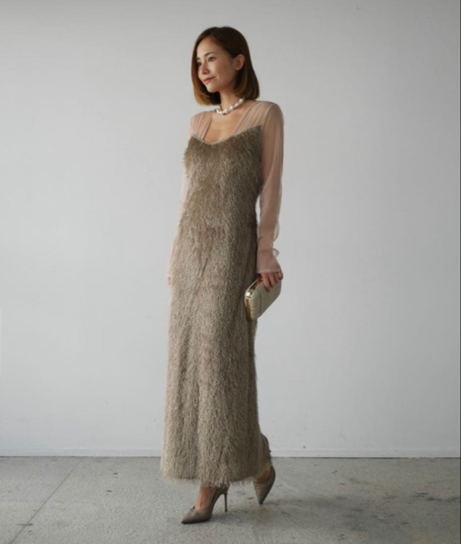 my shawty マイシャウティー　glitter shaggy dress