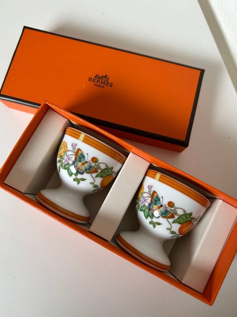 エルメス・シエスタ・エッグスタンド2個セット・レア未使用品