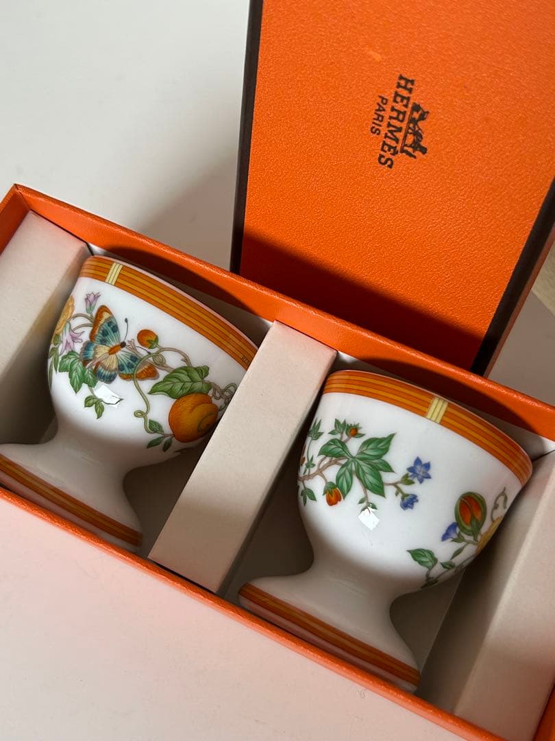 エルメス・シエスタ・エッグスタンド2個セット・レア未使用品